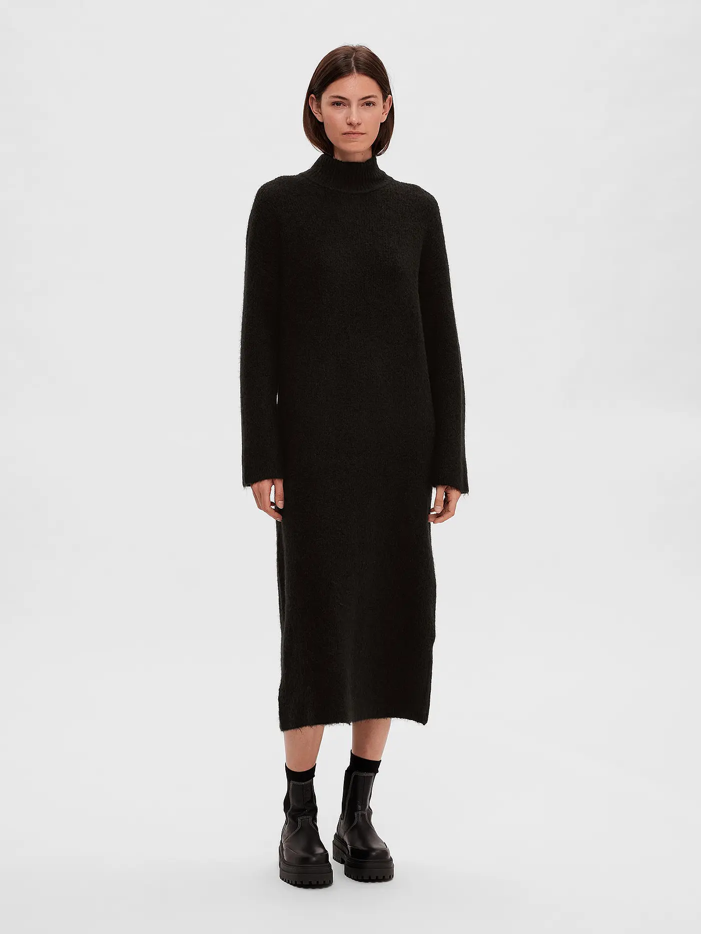 SELECTED FEMME | Strickkleid SLFMALINE | schwarz